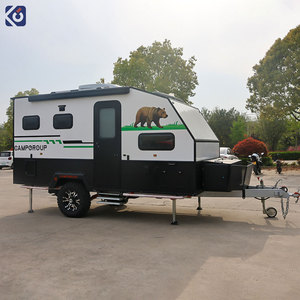 CAMPTRL Remorque de <span class=keywords><strong>camping</strong></span> pliable légère, tente de toit rigide à montage rapide, avec <span class=keywords><strong>annexe</strong></span> - Product Image 5