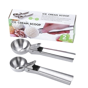 Cuchara para Hielo de Acero Inoxidable, Tamaños Pequeño y Grande, para Yogurt Congelado, Galletas y Hielo - Product Image 2