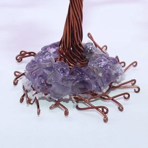 Amethyst <b>Chip</b> Money Tree Ornament Handmade <b>Crystal</b> Decoration For Home Office Desk Gift - Product Image 3