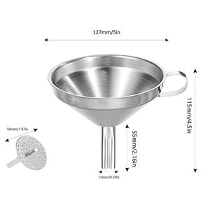 Corong kaleng mulut lebar baja tahan karat ekstra besar, Aksesori dapur tidak lengket - Product Image 2