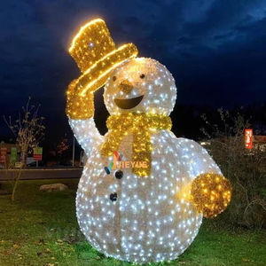 Lumières décoratives de Noël personnalisées en forme de bonhomme de neige lumineux 3D pour l'aménagement paysager extérieur, les <span class=keywords><strong>activités</strong></span> de centre commercial d'<span class=keywords><strong>Halloween</strong></span> - Product Image 1