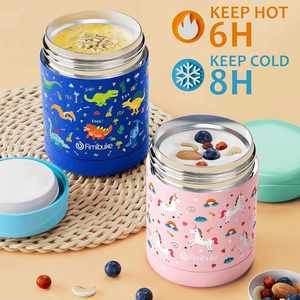 Custom Stainless Steel Vacuum Thermos for Hot/Cold Snack Container Toddler <b>Lunch</b> <b>Box</b> Insulated Kids Food Jar - Product Image 2