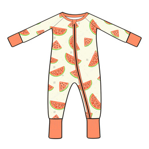 ชุดบอดี้สูทพิมพ์ลายน่ารักสำหรับฤดูร้อนเสื้อผ้าเด็กผู้หญิงพร้อมซิปทำจากผ้าไผ่เนื้อนุ่มคอลเลกชันฤดูใบไม้ผลิ - Product Image 4