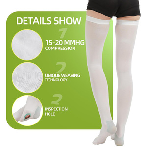 Medias de Compresión Personalizadas Unisex, Tipo Ted Hose, 15-20 mmHg, Nivel Moderado, Hasta el Muslo, Médicas, Antiembólicas - Product Image 3