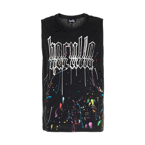 Alta calidad al por mayor de algodón hombres camiseta Streetwear camiseta Oversize Heavyweight Asid camiseta sin mangas para hombres Oversize - Product Image 1