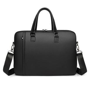 Housse d'ordinateur portable en cuir PU souple, portable, imperméable, 15,6 pouces, sacoche bandoulière, sacoche d'affaires fine et moderne - Product Image 4