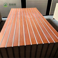 Plaque rainurée 6mm 12mm 18mm en bois naturel stratifié MDF pour revêtement de sol