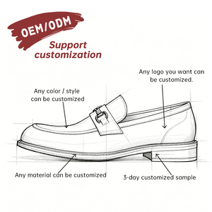 OEM/ODM Manufacturer Custom Design Men Premium Loafers Genuine Leather Slip-on Dress Shoes Versatile Business & Casual Footwear - Product Image 1