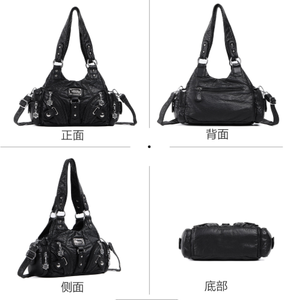 Bolso Tote Pequeño Estilo Angel Kiss para Mujer, con Cierre de Cremallera, Múltiples Bolsillos y Diseño Sólido - Product Image 4