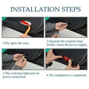 Luces de bienvenida para puerta de coche, lámpara de sombra, <span class=keywords><strong>proyector</strong></span>, accesorios para automóviles para Renault <span class=keywords><strong>Samsung</strong></span> QM6 SM5 L43 SM6 SM7, lámparas Led de sombra láser 3D - Product Image 3