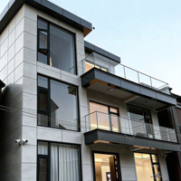 Panneau de revêtement mural en aluminium thermolaqué décoratif, ignifuge, pour la façade des villas, des maisons et la conception de devantures de magasins
