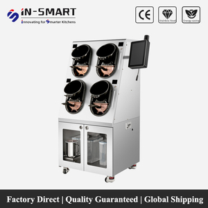 Machine de cuisson commerciale intelligente 20KW, 120 plats/h, avec contrôle indépendant à 4 unités, robot de cuisine automatique pour friture et sautage - Product Image 1