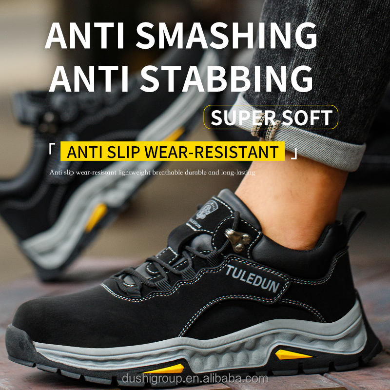 Stylish Wear-resistant Men's Steel Toe Safety Shoes For Work Oem