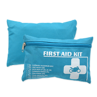 Trousse de premiers secours JCMED bleue avec bandes réfléchissantes, trousse de premiers secours de survie avec fournitures médicales d'urgence essentielles