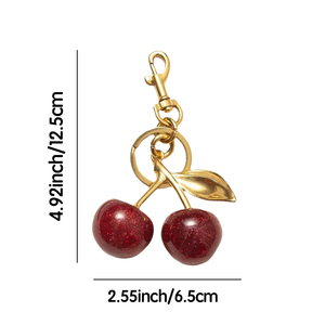 Móc khóa thời trang Cherry bền và nhẹ Móc khóa Glamour Girl Quà tặng cho người yêu hoặc bạn bè được làm bằng hợp kim - Product Image 3