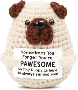In Promozione ODM Bambola Artigianale all'Uncinetto a Forma di Cane con Energia Positiva, con Design di Cucciolo che Tiene una Cartellina, Ornamento per Adulti - Product Image 1