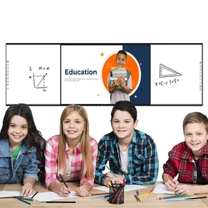 EIBOARD 146 162 185 LED Recodable akıllı tahta kilitlenebilir sürgülü tasarım beyaz tahta Greenboard okul için
