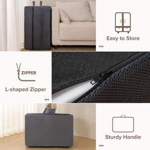 Tapis en mousse à mémoire de forme en Gel de refroidissement à trois volets pliable mobile pique-nique léger mince Double <span class=keywords><strong>matelas</strong></span> 6 pouces reine taille coussin pliable - Product Image 5