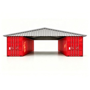 Abri de conteneur extérieur robuste, structure solide, tente de stockage industrielle, abri pour voitures, toit en tôle d'acier colorée, entrepôt - Product Image 5