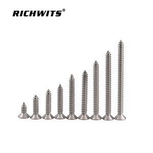 Tornillos autorroscantes de cabeza plana Phillips de acero inoxidable RICHWITS para madera, tamaño métrico, perfil bajo, uso industrial general - Product Image 3