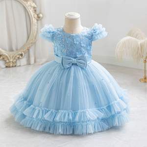 AX201 <span class=keywords><strong>bautizo</strong></span> bebé vestido último diseño calidad bautismo niña Primer cumpleaños vestido elegante - Product Image 5