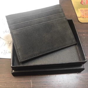 원피스 커스텀 스웨이드 PU 카드 홀더 미니멀리스트 멀티 슬롯 지갑 미끄럼 방지 신용 카드 케이스 남녀 여행용 데일리 용품 - Product Image 3