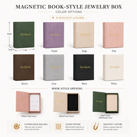 Scatole regalo personalizzabili rettangolari per gioielli con chiusura magnetica, in carta riciclabile ed ecologica, con logo.