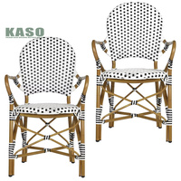 Ensemble de table et de chaises empilables haut de gamme, meubles de balcon, café, salon en osier, terrasse, bistrot, tissage en rotin, chaises de jardin