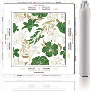 Tapis de jeu de Mahjong XXL carré grand format, coloré, floral, imperméable, antidérapant, insonorisant, imprimé sur mesure, pour le commerce transfrontalier - Product Image 1