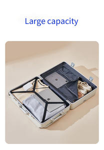 <span class=keywords><strong>Valise</strong></span> à roulettes de voyage de grande capacité avec 4 roues Bagages à poche ouverte avant légers et durables Prix d'usine directement bon marché - Product Image 4
