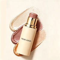Stick de contouring et de mise en valeur personnalisé avec logo, végan, waterproof, longue tenue, crème chatoyante, haute pigmentation, éclat naturel, maquillage visage et corps