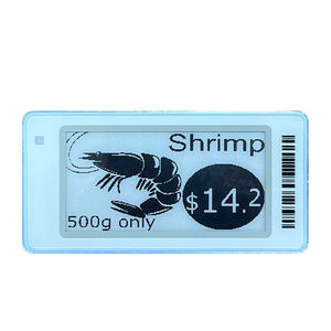 Étiquette de prix numérique de 2.13 pouces Esl Wirh serveur local congélation conservation à basse température étiquettes de prix noires pour les produits à base de viande - Product Image 1