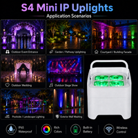 Luz LED Par Inalámbrica de 72W RGBWA UV 6 en 1 con 4 LED, Batería, IP65, 10 Ángulos de Haz, para Bodas, Fiestas, DJ y Escenarios