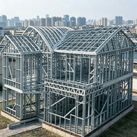 Bâtiment de bureaux à double étage en structure acier préfabriquée, cadre commercial haute résistance, galvanisé, modulaire, durable, en vente