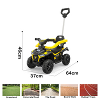 Quad électrique pour enfants avec poignée de poussée, batterie 6V, pour le plaisir en plein air