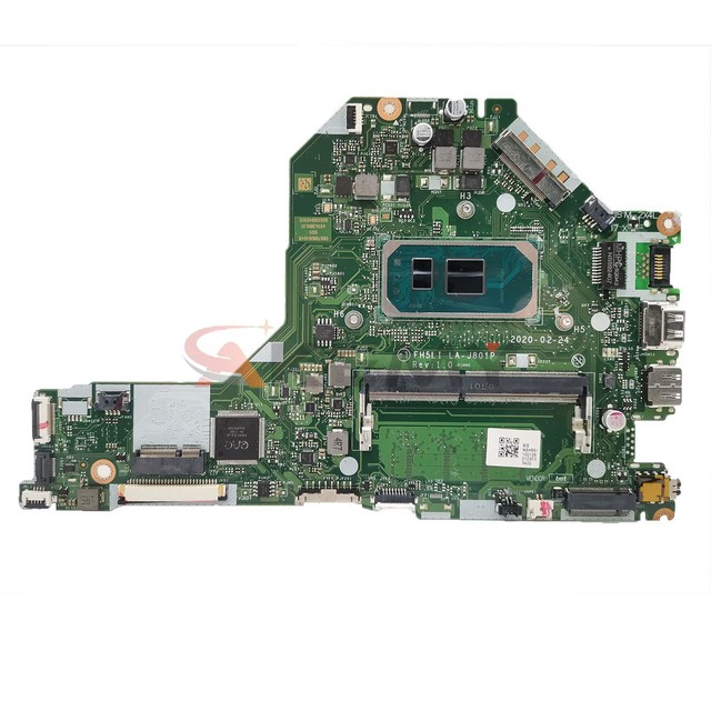 For ACER Aspire A315-56 Laptop Motherboard LA-J801P with i5 i7-10th Gen CPU 4GB-RAM Notebook Mainboard 100% Tested OK