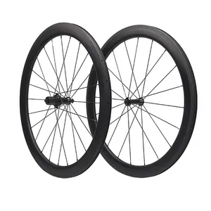 8-11 Sp Rodas de bicicleta de estrada carbono 26mm largura aro freio rodas 700c 50mm Clincher roda sem tubo ciclo