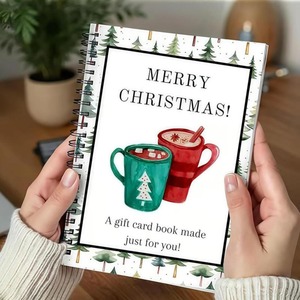 Libro de Tarjetas de Regalo Navideñas con Encuadernación Espiral DIY, con 12/30 Páginas para Cumpleaños, Navidad y Año Nuevo - Product Image 3