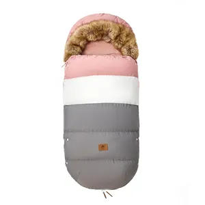 100% Polyester hiver plaine teint en gros bébé confort portable Anti coups de pied sac de couchage bébé poussette sac de couchage chancelière