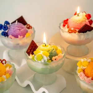 Figurine en cire aromatique en forme <span class=keywords><strong>de</strong></span> crème glacée - Statue en cire <span class=keywords><strong>de</strong></span> soja parfumée avec diffusion, adorable cône <span class=keywords><strong>de</strong></span> crème glacée pour la décoration - Product Image 5