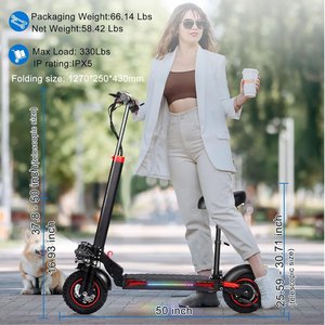 Monopattino Pieghevole ad Alte Prestazioni 1200W 48V con Luci LED, Impermeabile, Doppio Motore J-11 1200W, Lunga Autonomia - Disponibile in Magazzino USA/UE/UK dal 2026 - Product Image 5