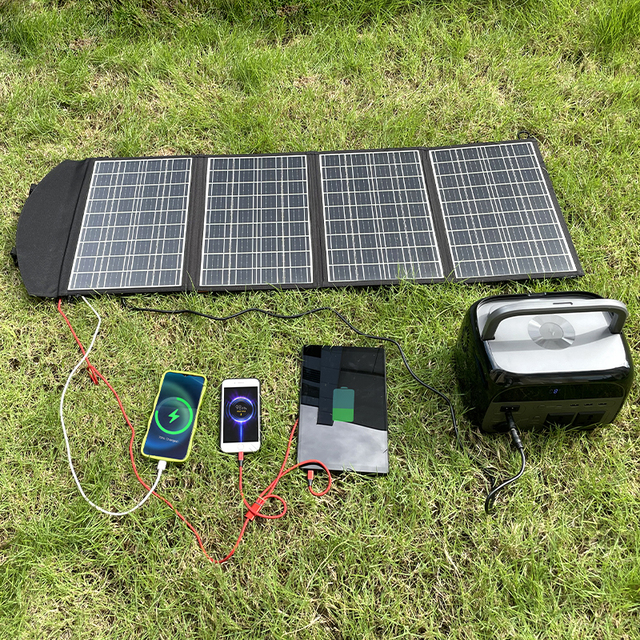 High Efficiency 23% 60 Watts Folded Panel 18v 60w Foldable Solar Charger Panel for Power Station