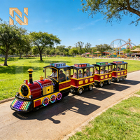 Train touristique sans rails Nova Rides pour 24 passagers, idéal pour les écoles, les centres commerciaux, les stations balnéaires, les parcs d'attractions, TLT-FT17