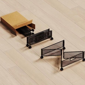 Chambre <span class=keywords><strong>à</strong></span> coucher roulant pliable en métal <span class=keywords><strong>sous</strong></span> le <span class=keywords><strong>lit</strong></span> tiroirs de rangement chariot conteneur organisateur boîte avec roues - Product Image 6