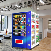 Distributeur automatique modulaire de grande capacité pour boissons, collations, croustilles-pour salle de sport avec fonctionnalité SDK
