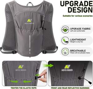 Free Sample High Quality 1.5L <b>Water</b> Bladder <b>Running</b> Vest Lightweight Waterproof Insulated Custom Hydration <b>Backpacks</b> for Outdoor - Product Image 3