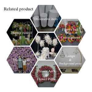 Ensemble de décoration d'arche de fleurs artificielles en soie réaliste crème blanche luxueuse, parfait pour les arrangements floraux de fête de mariage - Product Image 5