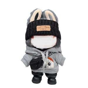 Nuevo Conjunto <span class=keywords><strong>de</strong></span> Ropa <span class=keywords><strong>para</strong></span> <span class=keywords><strong>Muñecas</strong></span>: Abrigo Gris, Pantalones Deportivos, Bolso Cruzado <span class=keywords><strong>de</strong></span> Peluche, Diadema, Ropa Unisex <span class=keywords><strong>para</strong></span> Jóvenes - Product Image 6