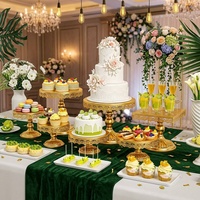 Support de présentation de desserts de mariage de luxe moderne en fer doré ajouré de style européen pour pâtisserie - Nouvelle Arrivée