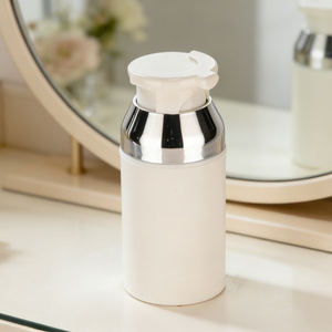 Venta al por Mayor de Botellas Cosméticas Redondas Vacías de Colores, sin Aire, de 43 mm de Diámetro, 30 ml, 50 ml, 80 ml, Botellas de Loción con Bomba de Vacío - Product Image 4